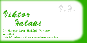 viktor halapi business card